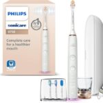 Philips Sonicare DiamondClean Smart 9750 Electric Toothbrush, Sonic Toothbrush with App, Pressure Sensor, Brush Head Detection, 5 Brushing Modes and 3 Intensity Levels, Rosegold, HX9924_67